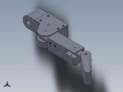 多臂采摘机器人的初步设计——采摘手的设计带SolidWorks三维正等轴测缩略图