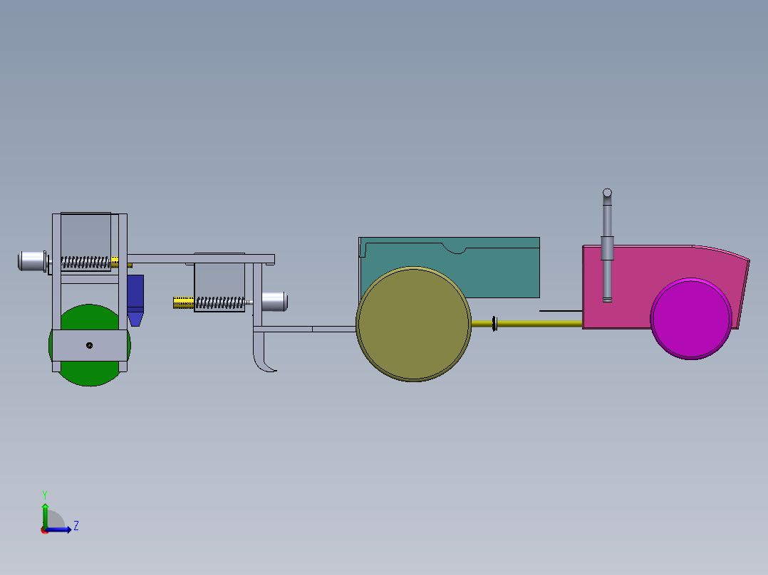 小麦播种机的的设计左视图