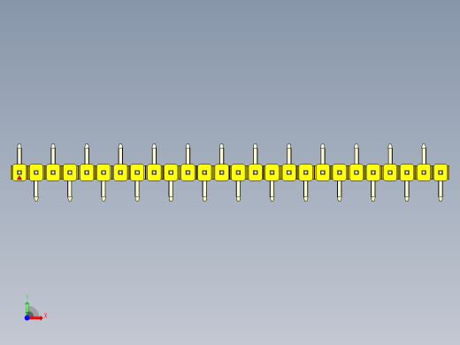 彩色公排针 100mil 2.54mm 系列-DS1022_yellow_26p_100mil_Type_SMT_R1_rev1.0前视缩略图