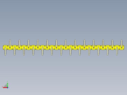 彩色公排针 100mil 2.54mm 系列-DS1022_yellow_26p_100mil_Type_SMT_R1_rev1.0后视缩略图