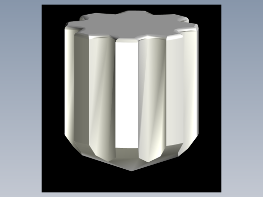 CAD格式机械制图二维100例练习-64 螺丝刀柄模型