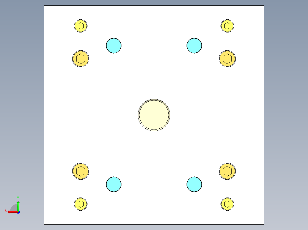 一模两腔ABS塑料支架注射模具资料含三维二维说明书后视图