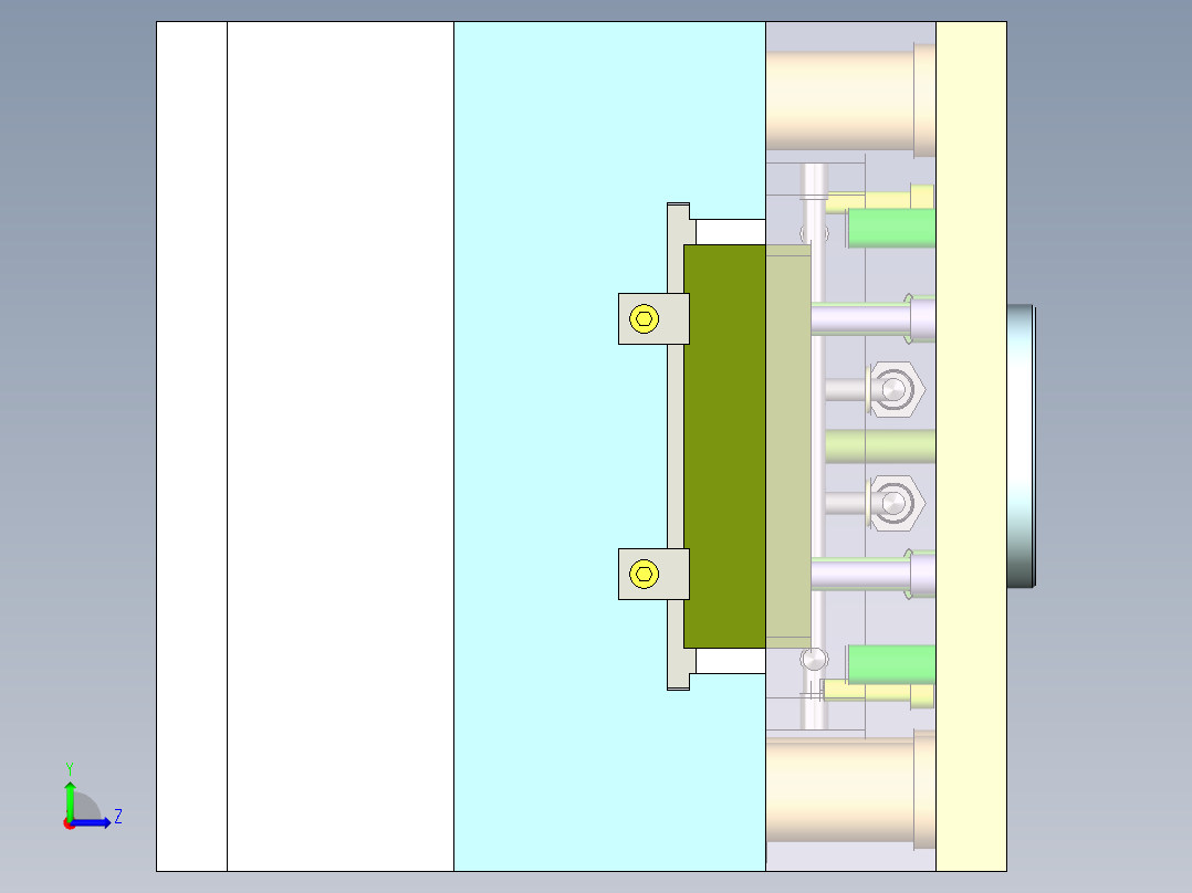 一模两腔ABS塑料支架注射模具资料含三维二维说明书左视图