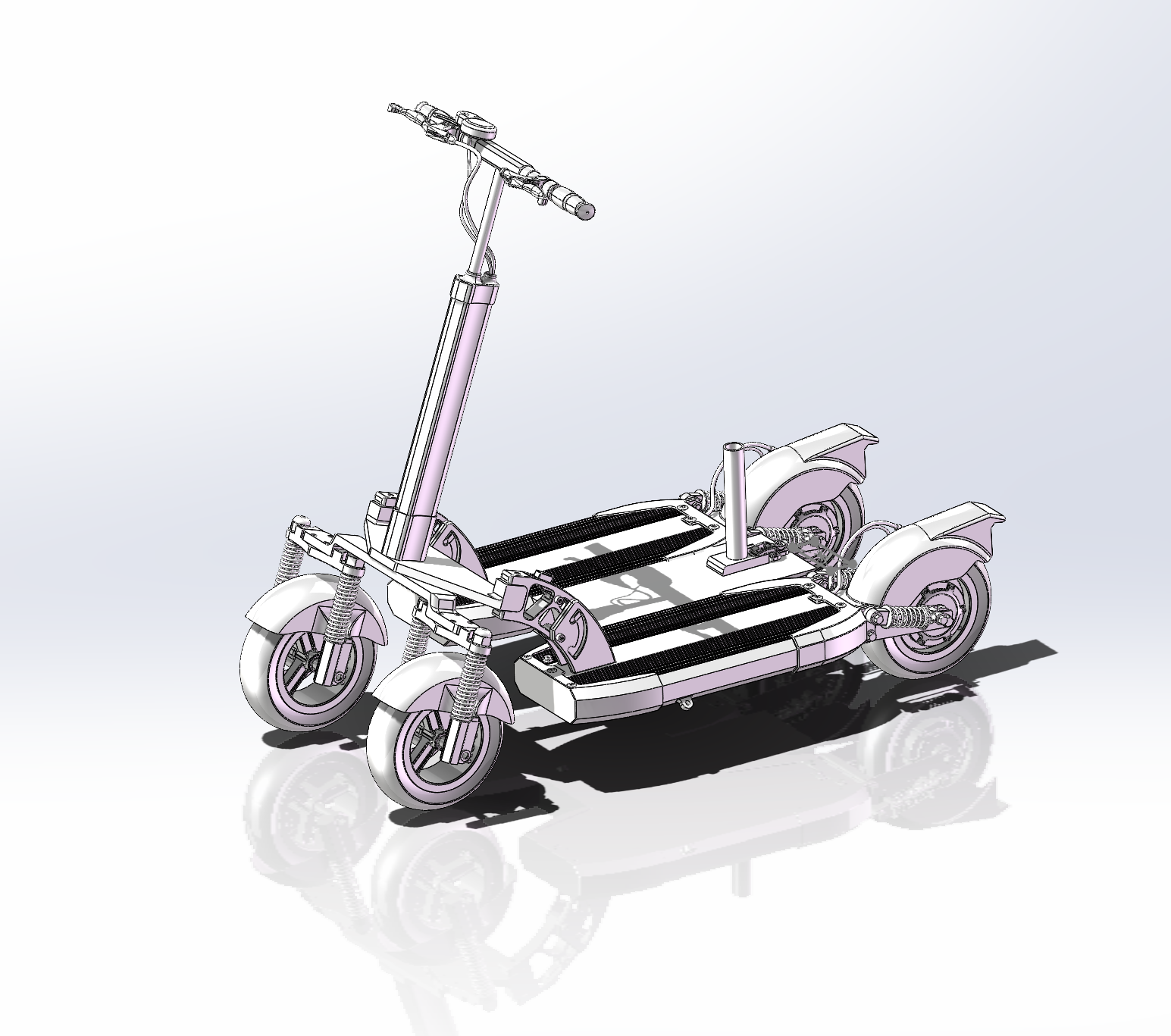 便携代步车的机构设计-三维图