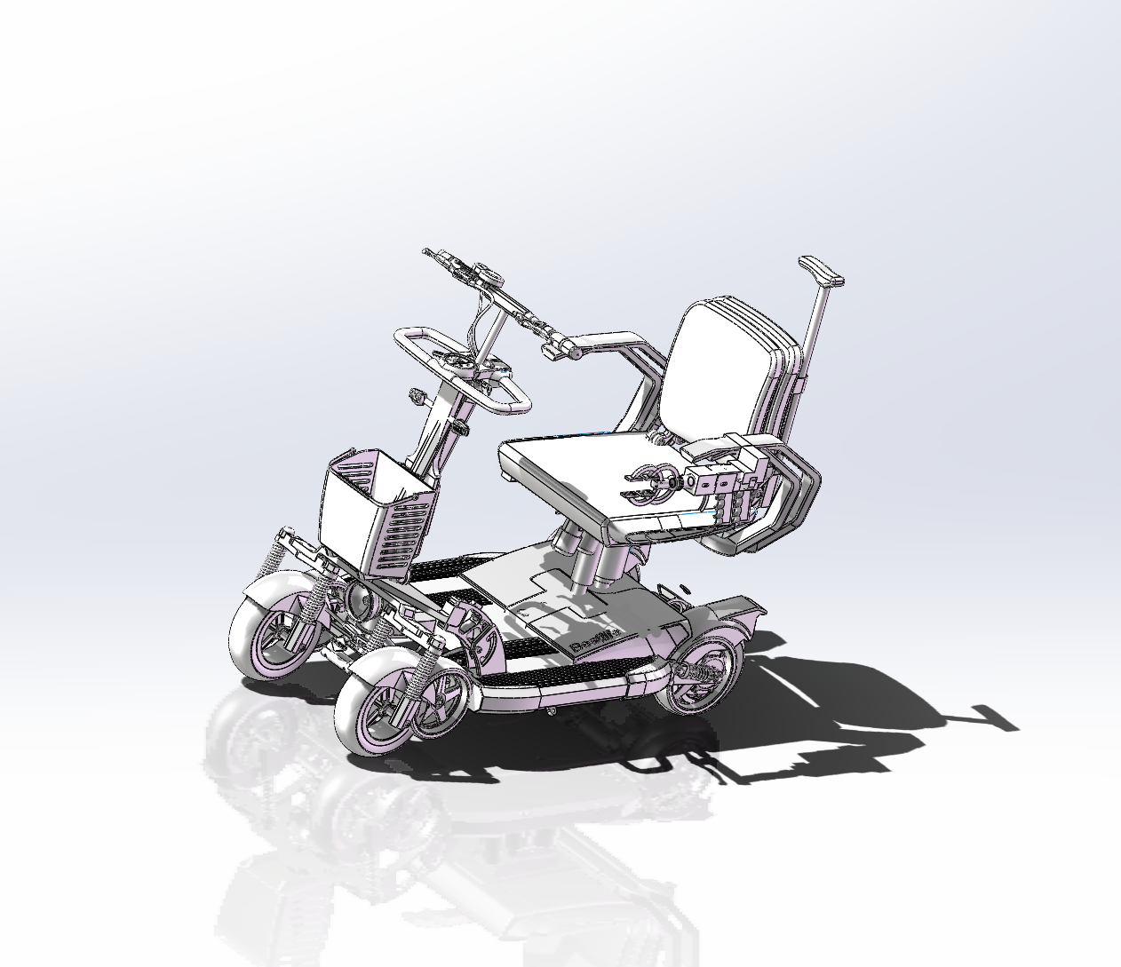 便携代步车的机构设计-三维图