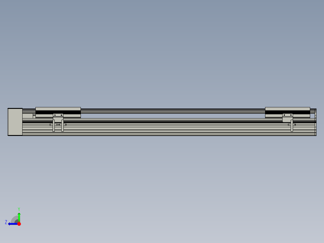 直线模组LHA170-S750-R设计图纸右视图