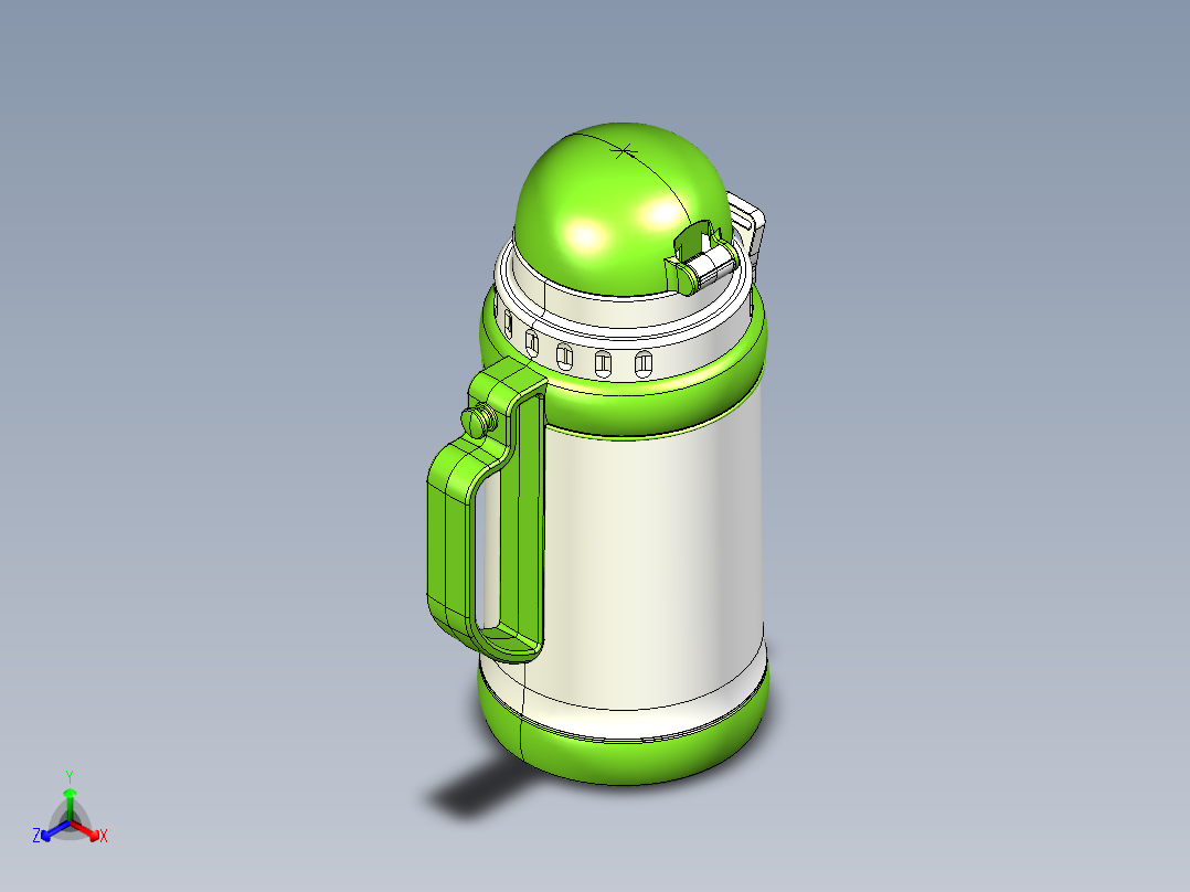 保温杯儿童杯吸管杯茶壶茶杯学生水壶塑料杯水杯便携水壶卡通杯正等轴测图