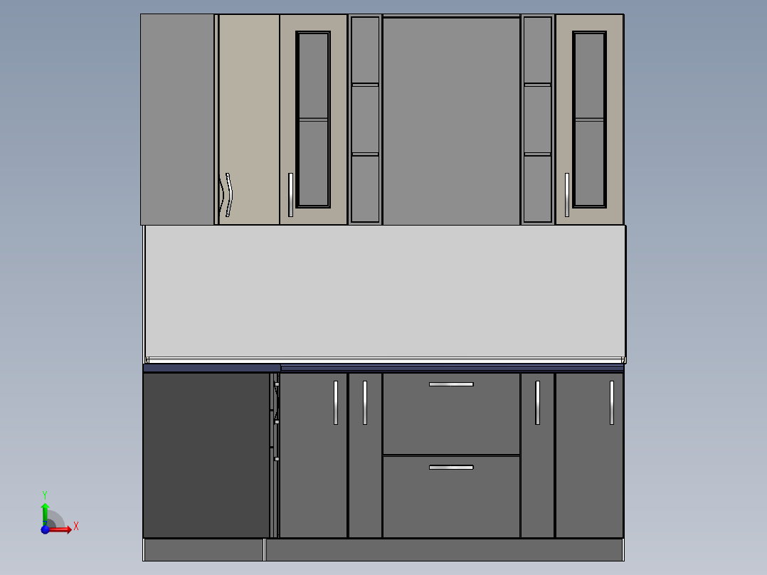 桌椅各类家具 (14)前视图