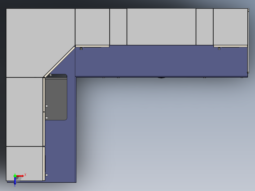 桌椅各类家具 (14)俯视图