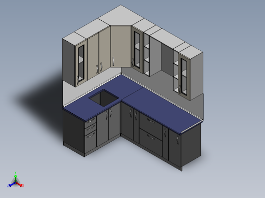 桌椅各类家具 (14)正等轴测缩略图