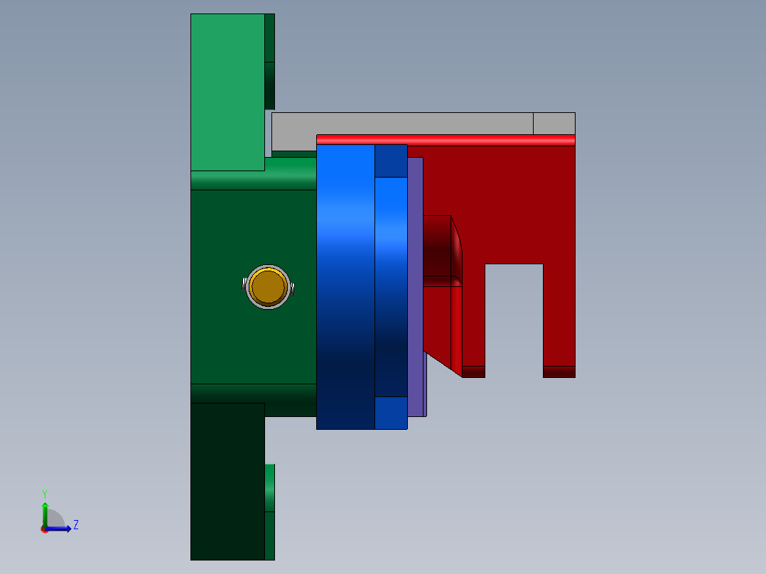 831003拨叉加工工艺及铣左端面75-40夹具设计【含三维SolidWorks】左视图