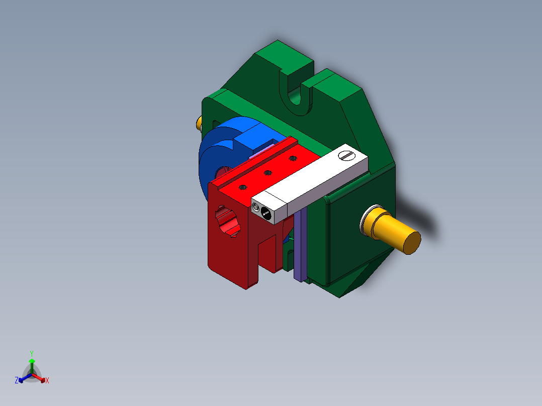 831003拨叉加工工艺及铣左端面75-40夹具设计【含三维SolidWorks】正等轴测图