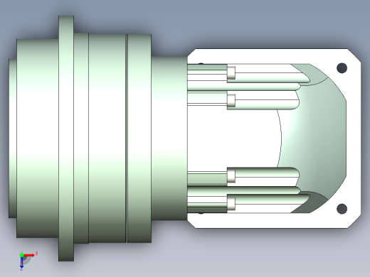直齿ZPLH200-L2 35-114.3-200-M12.stp俯视缩略图