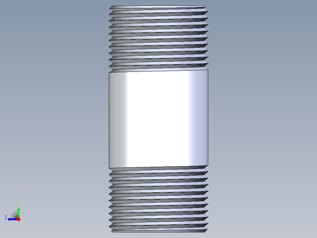 CPVC管件33-Sch80_Nipple_MPTxMPT_9861-135_1in x 3in右视图