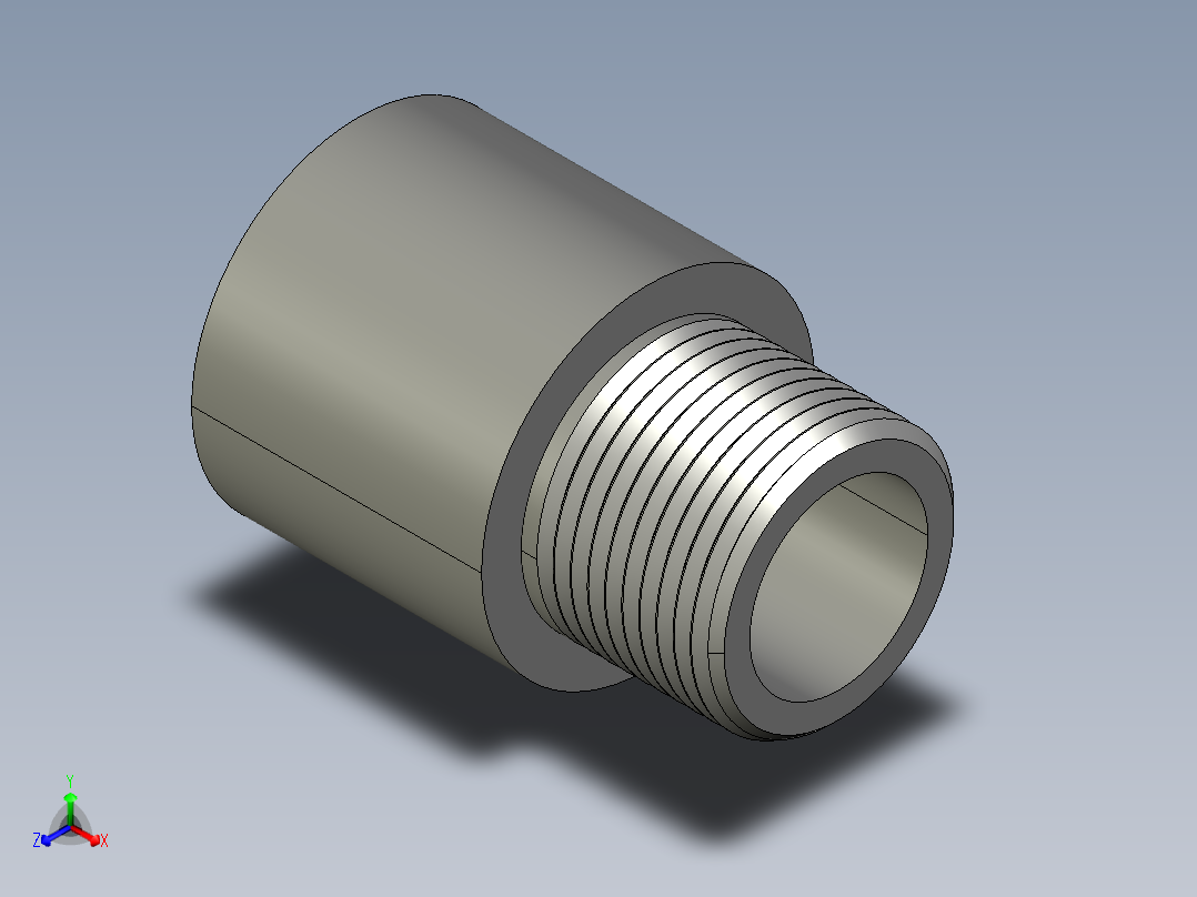 船舶管路系统SeaCor_MaleAdapter_SxMPT_37J136007_0.75in正等轴测图