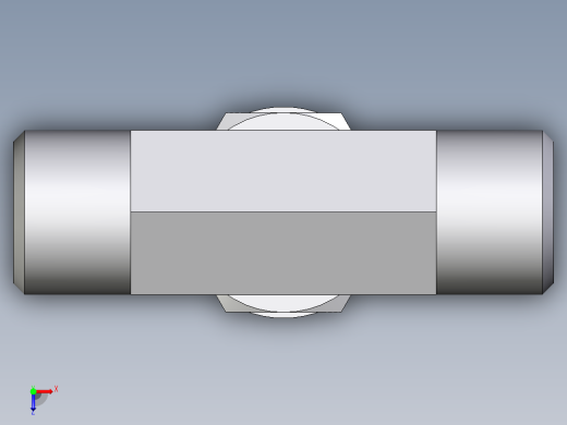 卡套式工业通用硬管接头EO_Adjustable_locknut_branch_tee_TEE08LMOROMDCF俯视缩略图