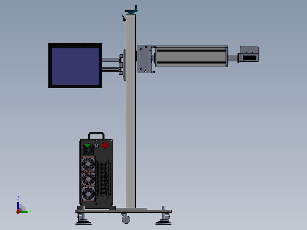 飞行光纤打标机后视图