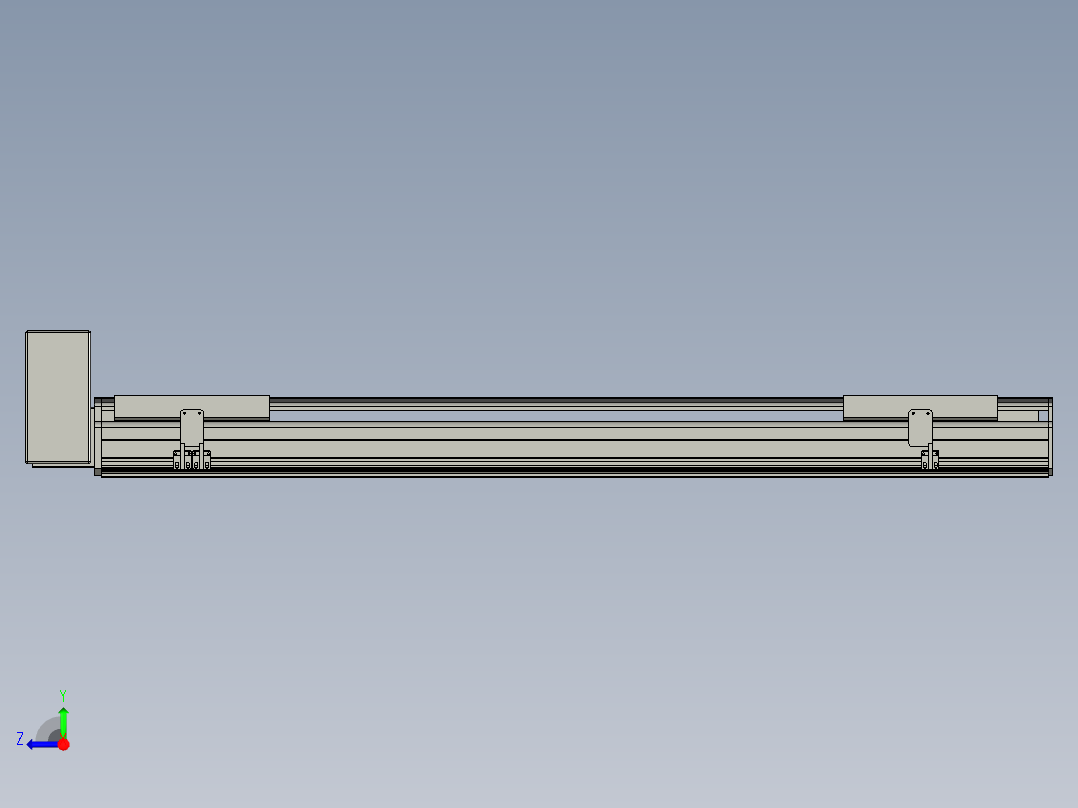 直线模组LHB21-L40-S1050-RU设计图纸右视图