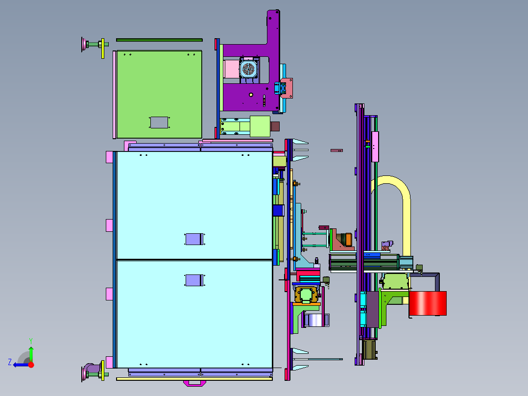 吸塑料盘通用上料装置右视图