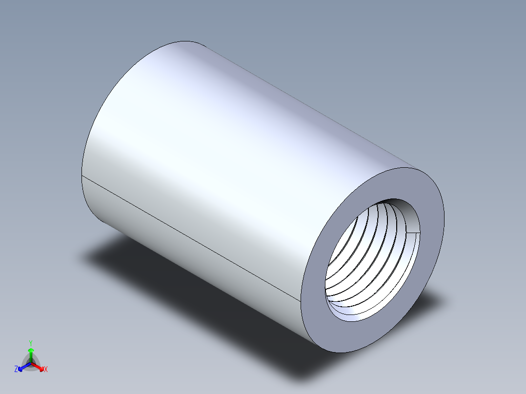 聚氯乙烯配件12-Sch80_Coupling_FPTxFPT_830-002_0.25in主视图
