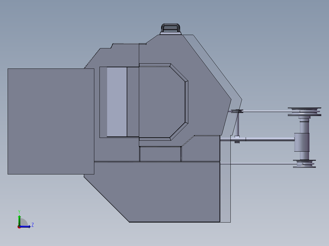 数控机械自动送料机sw20左视图