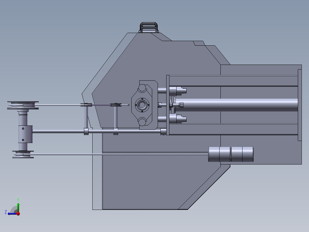 数控机械自动送料机sw20右视图