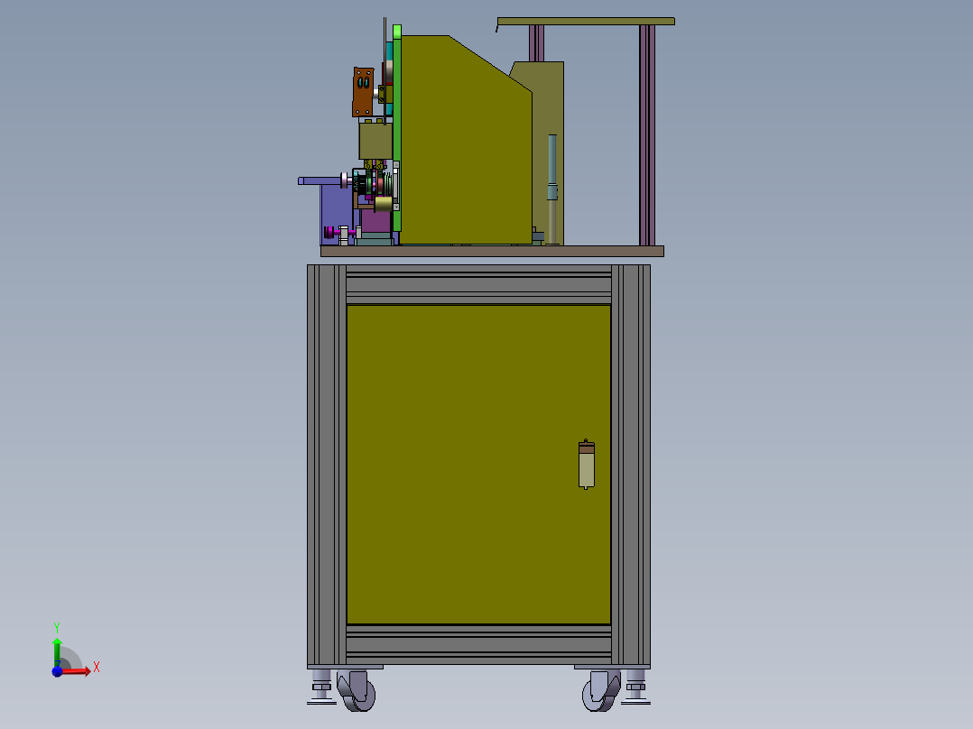 全自动电感检测包装机（sw20可编辑+工程图）前视图