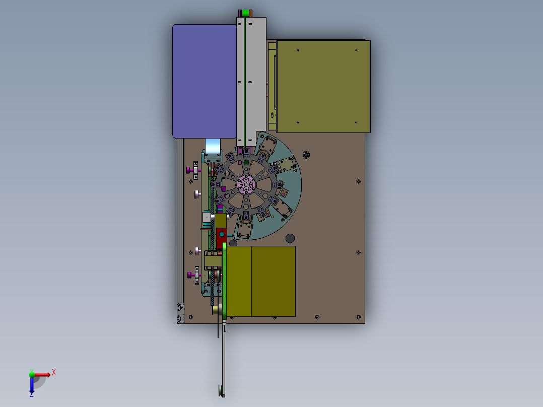 全自动电感检测包装机（sw20可编辑+工程图）俯视图