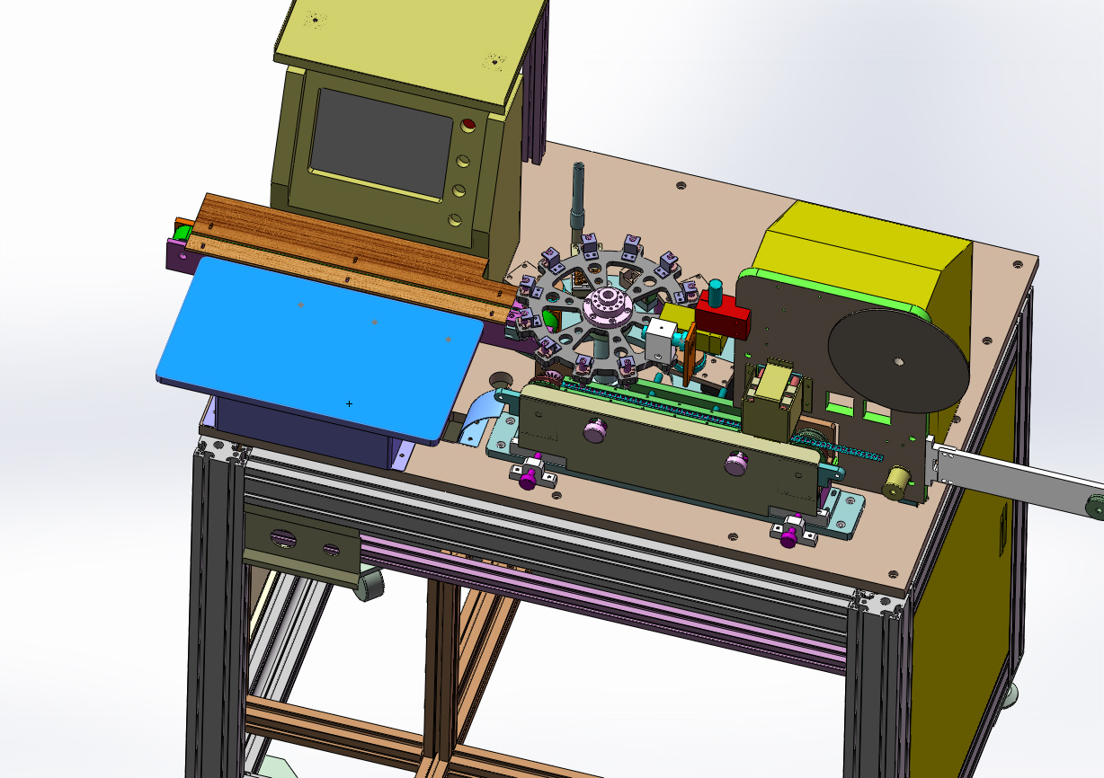 全自动电感检测包装机（sw20可编辑+工程图）