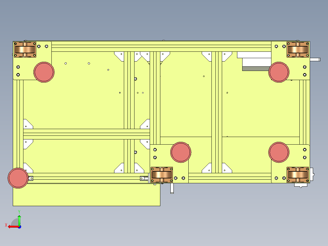 塑胶档案夹热压成型设备ProE5.0.zip后视图
