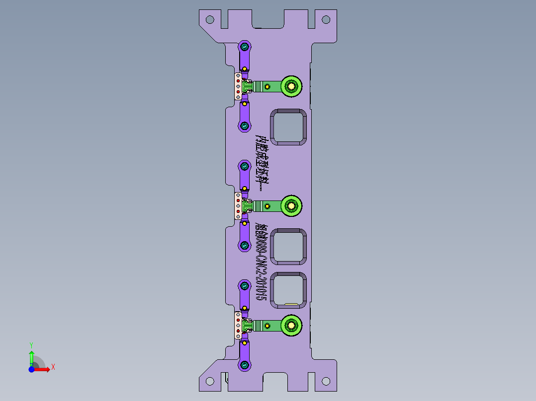 旭创0689-小件CNC工装夹具三维模型CNC2-201015前视图