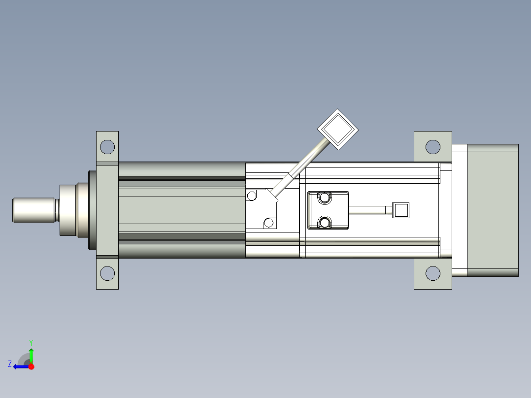 伺服电动缸右视图