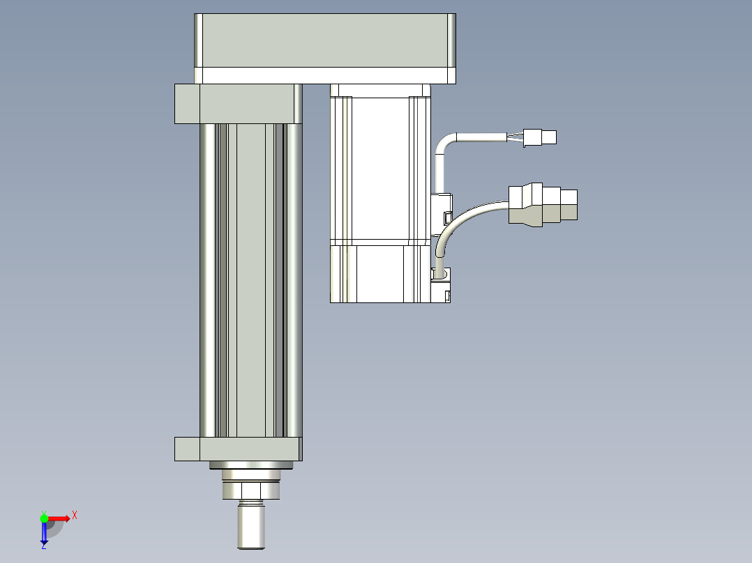 伺服电动缸俯视图