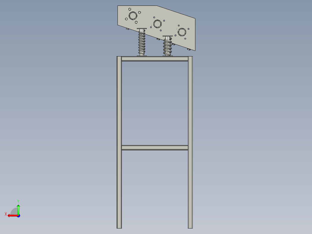 振动筛数模后视图