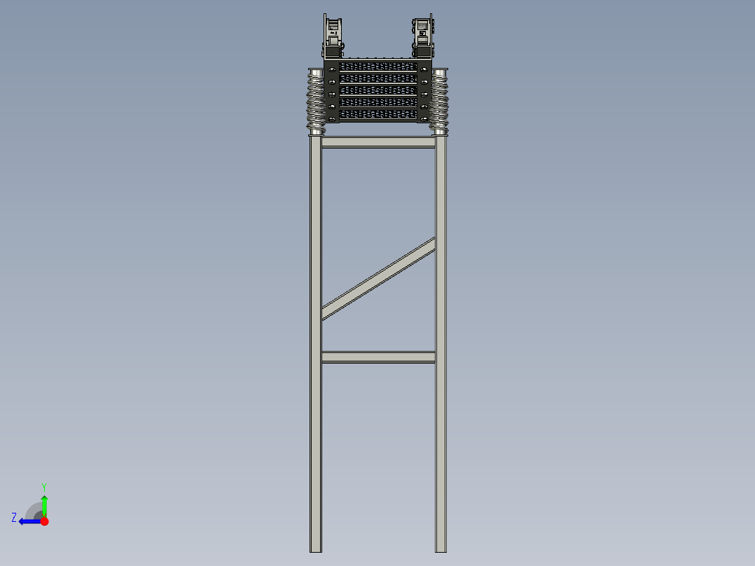 振动筛数模右视图