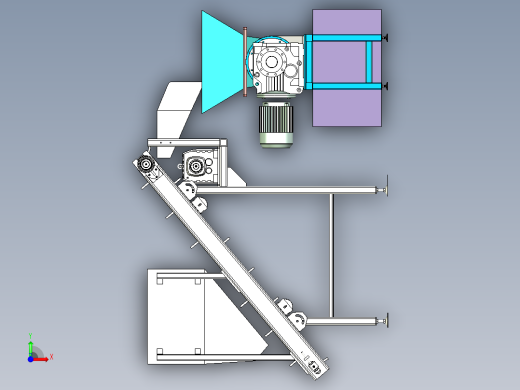 青饲料自动化搅碎工作站设计前视缩略图