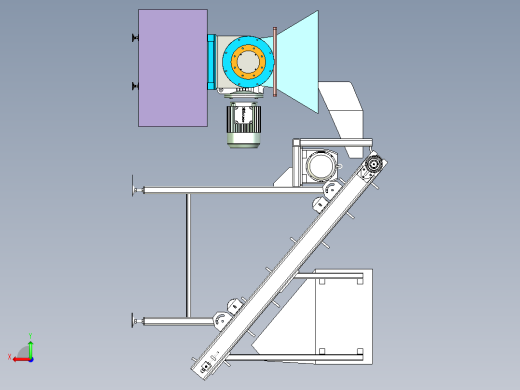 青饲料自动化搅碎工作站设计后视缩略图