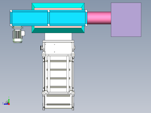 青饲料自动化搅碎工作站设计右视缩略图