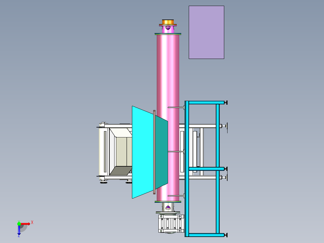 青饲料自动化搅碎工作站设计俯视图