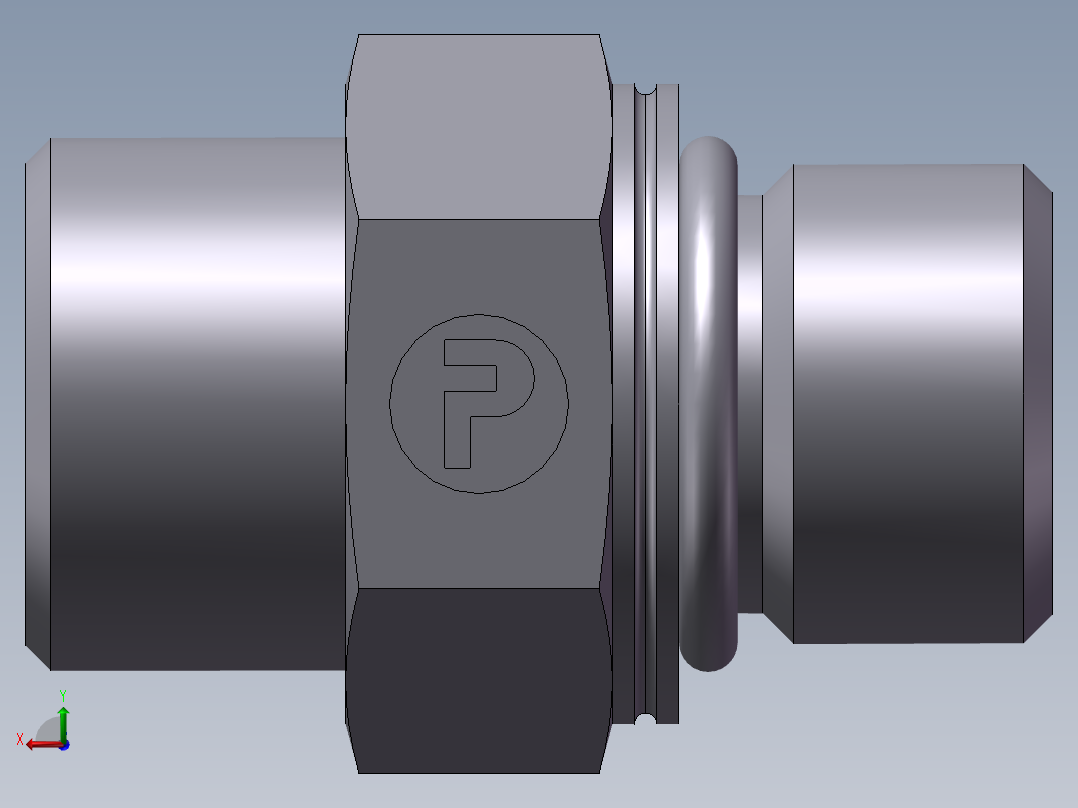 公制螺纹O圈密封、1DH-20-18后视图