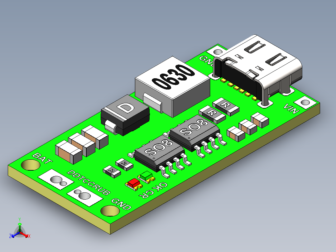 电路板、主板(92)正等轴测图