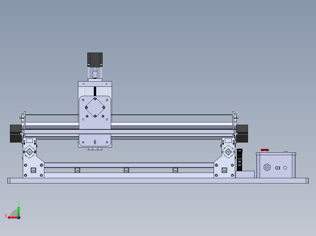 DIY雕刻机（数控裁布机）后视图
