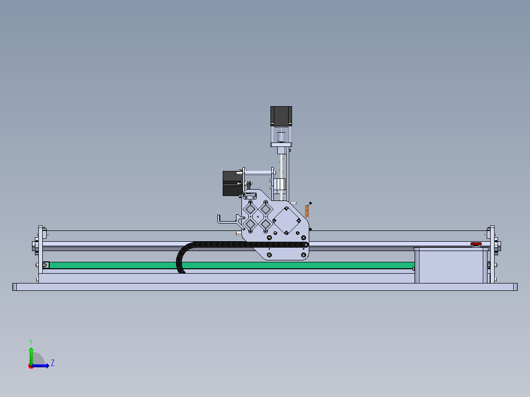 DIY雕刻机（数控裁布机）左视图