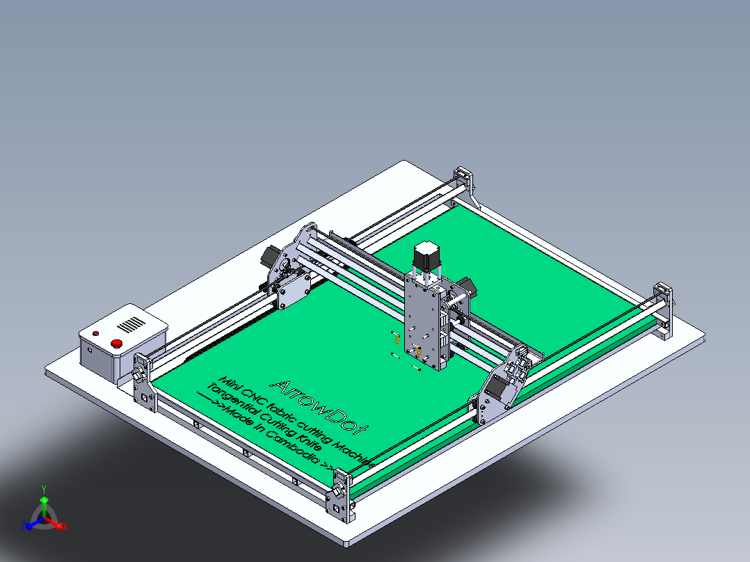 DIY雕刻机（数控裁布机）正等轴测图