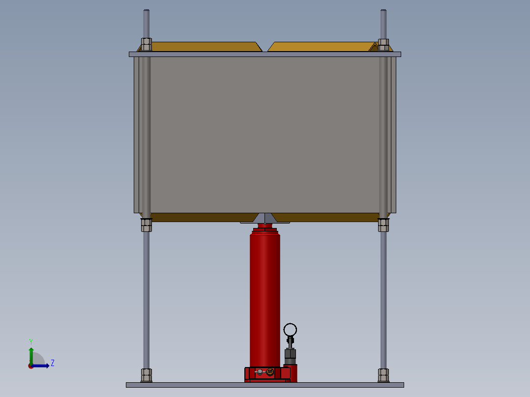可可压砖机-液压千斤顶V1左视图