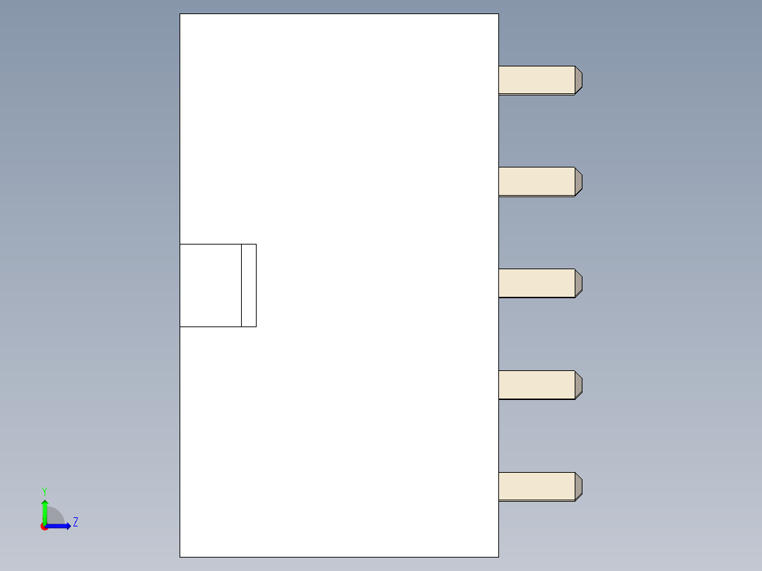 ATX 6,8P,10针公头左视图