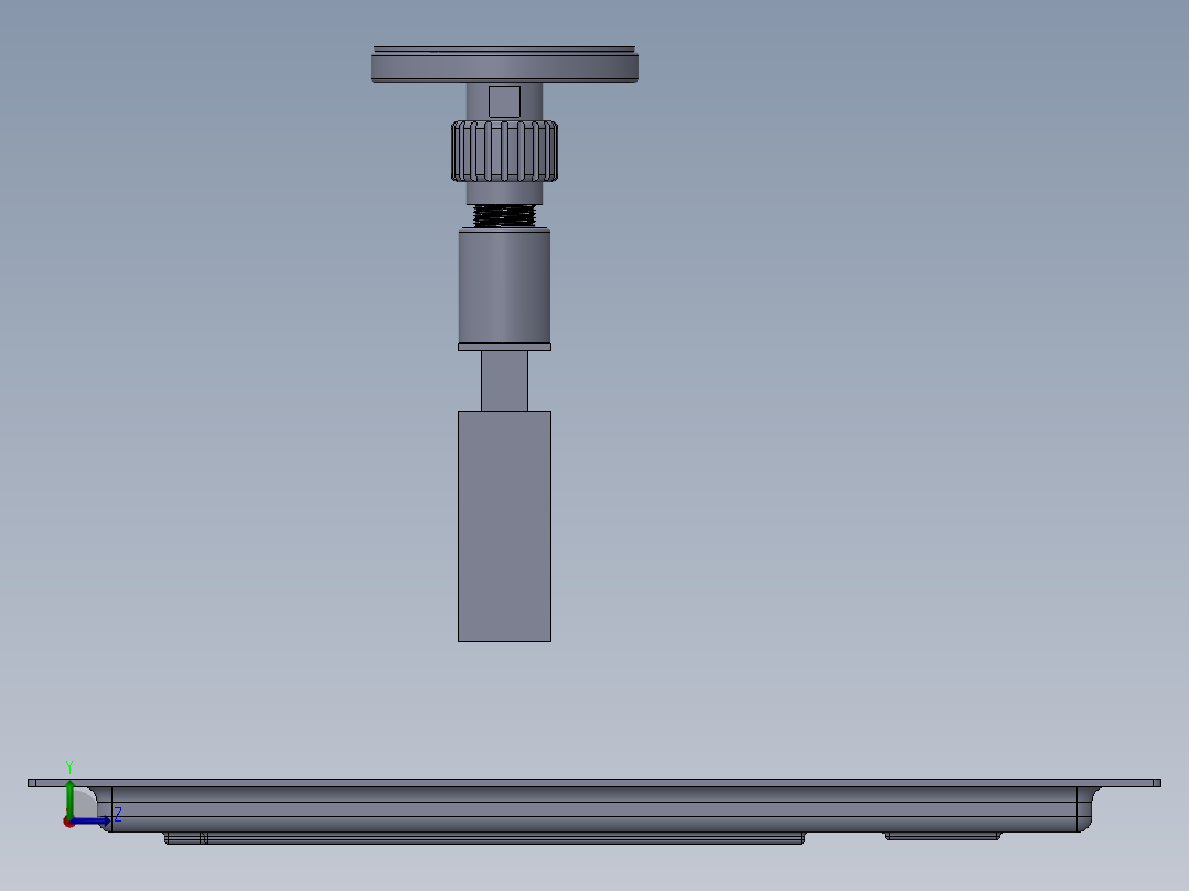 背板定位工装左视图