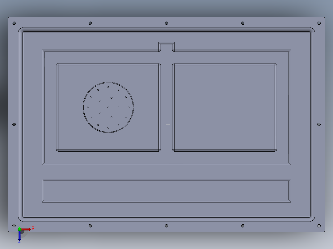 背板定位工装俯视图
