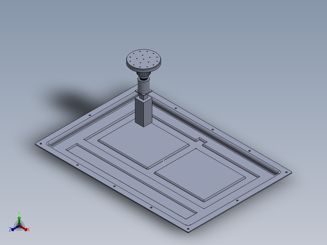 背板定位工装正等轴测图
