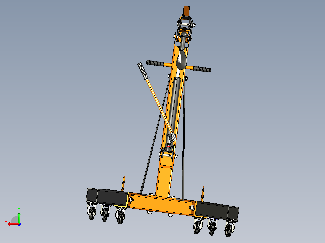 车间起重机后视图